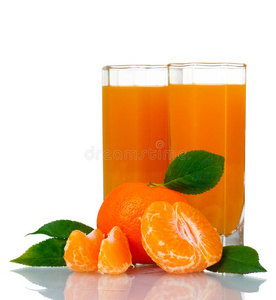 一杯鲜橘子汁