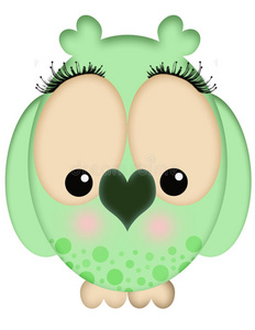 绿色雌性猫头鹰