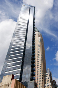 纽约市的玻璃摩天大楼