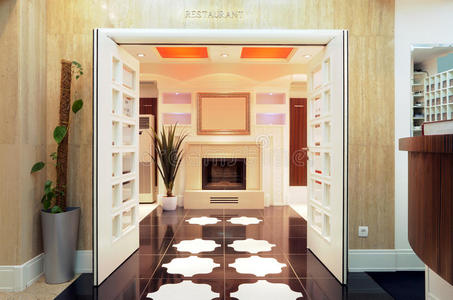 酒店餐厅包间门图片