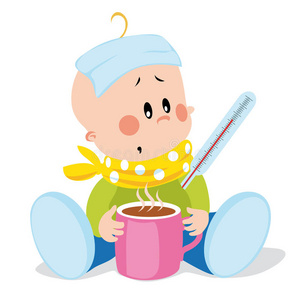 生病的婴儿照片