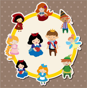 卡通故事人物卡照片