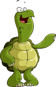 画乌龟晒黑图片