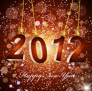 2012新年2012年数字新年背景照片