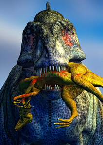 霸王龙特写杀戮照片