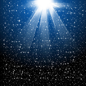 雪花星星雪和星星正在落下照片