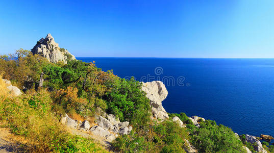 克里米亚半岛南部，海滩景观。