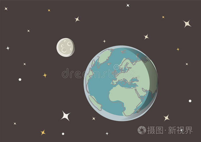 地球和月球的空间矢量