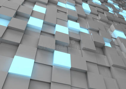 抽象立方体墙