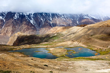 喜马拉雅斯皮提山谷的山地湖泊图片