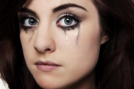 不快乐的女人哭泣不快乐照片