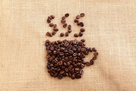 咖啡杯形咖啡豆