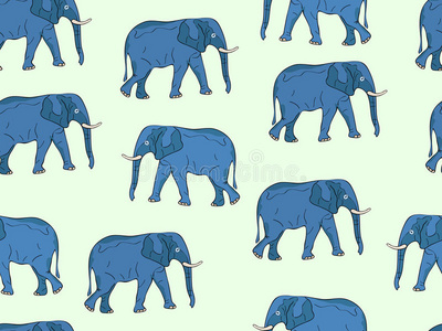 大象图案无缝