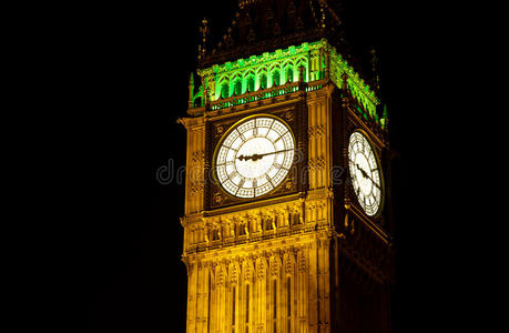 大本钟，伦敦，晚上