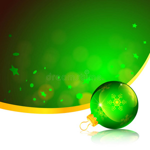 绿色装饰圣诞卡