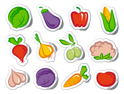 蔬菜贴纸照片