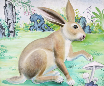 兔高浮雕与壁画图片