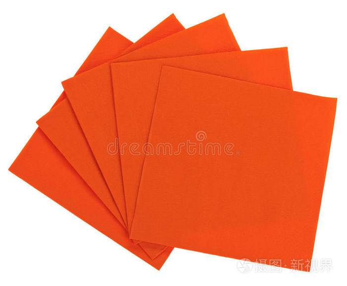 橙色方形餐巾纸纸巾