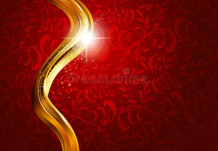 红色的抽象背景艺术金色和红色抽象背景照片