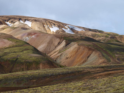 冰岛陆块流纹岩山图片