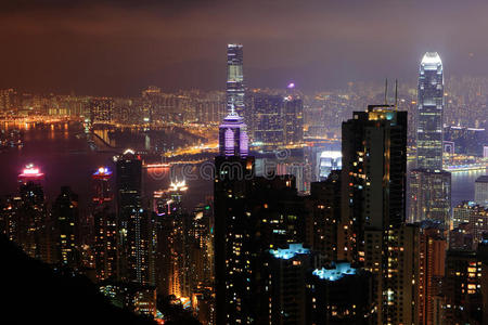 香港摩天大楼夜景