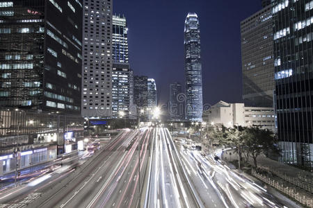 香港市区夜间交通