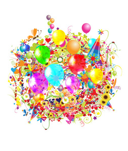 生日快乐气球插图