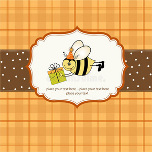 蜜蜂生日卡