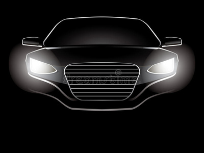 棕色的无缝纹理水彩画笔描边抽象的汽车设计理念摩托车骑抽象矢量