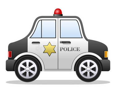 卡通警车照片