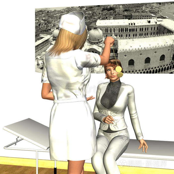 护士催眠年轻女子