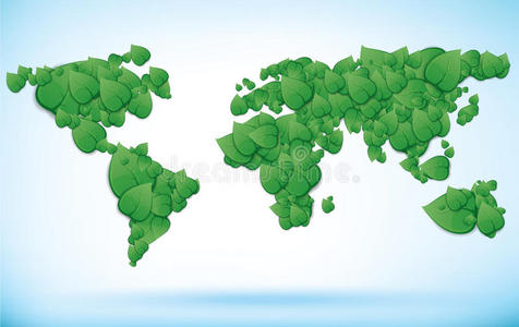 绿叶世界地图