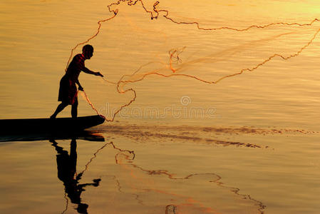 老挝渔民图片