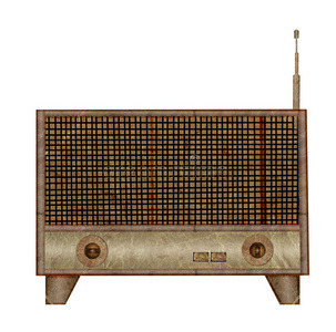 复古收音机图标桑椹纸图片