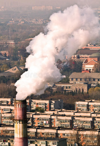 住宅小区烟气与空气污染图片