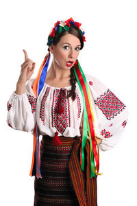 穿民族服装的乌克兰妇女