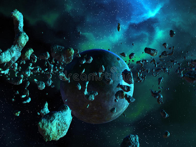 小行星场与星云图片