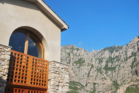 建筑学 公园 阳台 木材 自然 西班牙 窗口 天空 加泰罗尼亚语