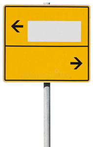 黄色方向标志包括剪辑路径