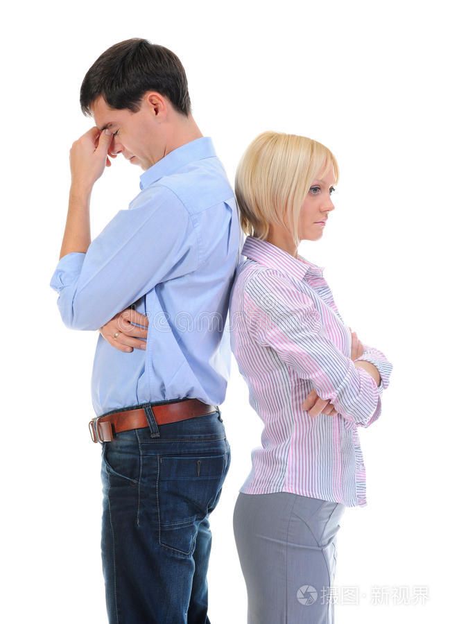 男人对女人闭上嘴一只手与丈夫有矛盾的女人唠叨的唠叨的争吵唠叨的