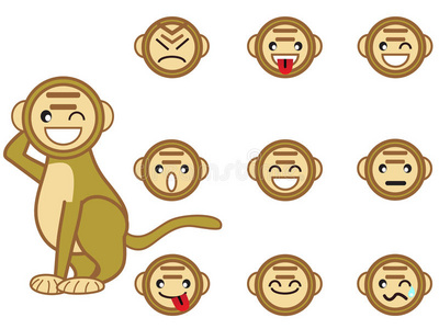 滑稽的猴子脸