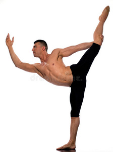 男子肖像体操杂技平衡