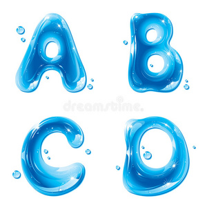 abc水液字母集大写a b c d