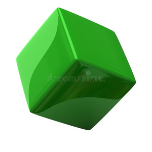 绿色立方体3d