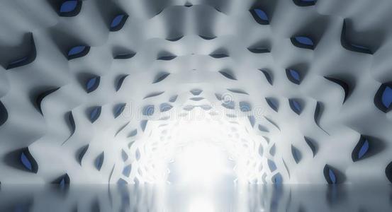 带光的三维抽象隧道