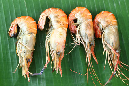 虾排烤虾排照片