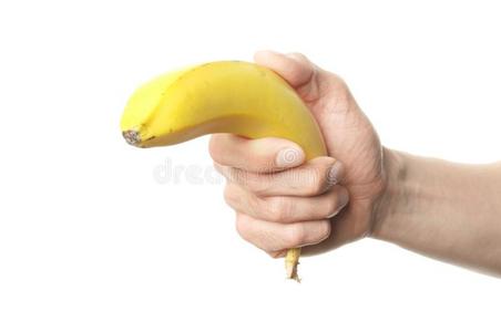 手拿香蕉