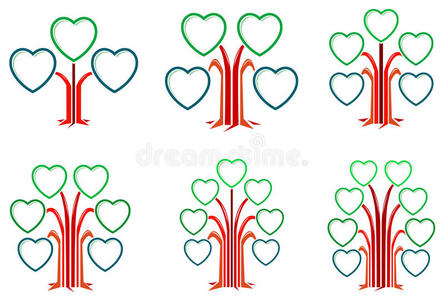心形框架树设计图片