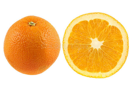 橙汁水果和横截面
