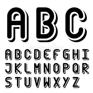 字母黑白印刷图片
